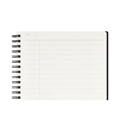 Maruman MNEMOSYNE Carnet de notes 8,27 x 5,83 pouces (A5), ligné 8 mm, 24 lignes, 80 feuilles, noir, 1 pièce (N175) – vue 5