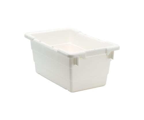 QUANTUM STORAGE SYSTEMS TUB1711-8WT Cross Stack Part Organizer White Bins 18" L x 11" W x 8" H 6 Pack