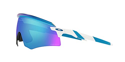 Oakley Men's Oo9471 Encoder Rectangular Sunglasses, Polished White/Prizm Sapphire, 36 Mm #TOP3