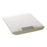 MASTRAD - Balance Inox - Précision au Gramme Près - Pesée en Gramme, Kilogramme, Livres et Onces - Extra Plate et Légère - F76508 - Acier Inoxydable - Verte - 22 x 16.2 x 1.4 cm
