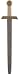 Produktbild VAH - Stabiles, Robustes Holz-Ritter-Schwert - Schwert Excalibur prunk, Länge ca. 66cm [unbedenkliche Farben | Griffwicklung aus 100% Baumwolle | Echtes Handwerk | Made in Germany]