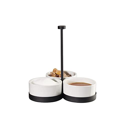 ASA Cabaret inkl. 3 Schälchen, Schwarz, Porzellan Weiß, Kollektion à table ligne noir
