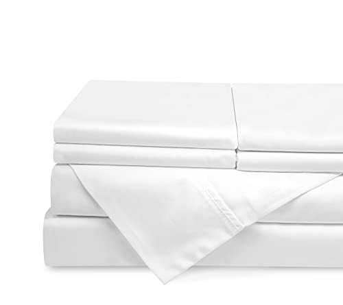 Best Cyber Monday 🔥 Five Elements 1000 Thread Count 100% Egyptian Cotton Bed Sheets , 4-Pc King White Sheet Set , Sateen Weave , Single Ply Long-Staple Yarns, Luxury Collection , Fits Mattress Upto 16” Deep Pocket