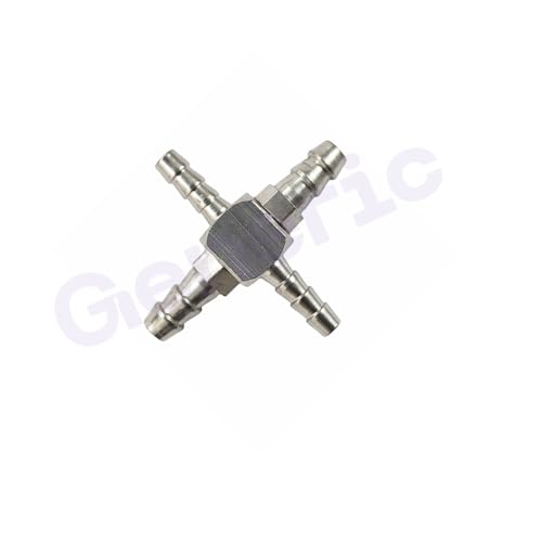Image of Dental Chair Parts - Brass Nipple Size 2mm + 4mm Four Way Joint, Superior Quality, Compact Design, Long Service Life (Pack of 3)