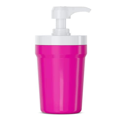 Portable Hand Sanitizer Dispenser for Car Cup Holders (Solid Pink)