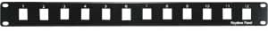 InstallerParts 1U 19" 12 Port Blank Panel for Keystone Jack 1U 19" 12 Port Black