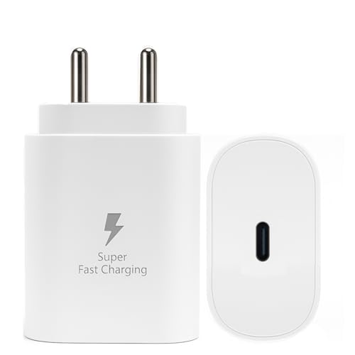 Image of Original 25Watt Adapter Compatible with Samsung S23+ (White) 25Watt-F67 with 3 Months Warranty