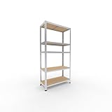STABILE QUALITÀ - La capacità di carico della scaffale ripostiglio a incastro in acciaio zincato è di 175kg per ripiano. Questo rende il nostro scaffale uno scaffale salvaspazio di stoccaggio affidabile.