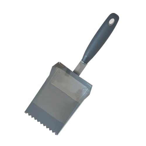Truelle dentelée en acier inoxydable pour maçonnerie, plâtrage et pavage de carrelage, outil de construction durable avec dents carrées