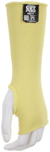 MCR Safety 9371T CutPro Sleeve with Thumb Slot, 10-Inch, Yellow, 1-Sleeve