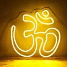Luxury Sign India Om Beautiful Wall Decors Led Neon OM Light Sign for Home Decoration Gifts (18 x 18 Inches)