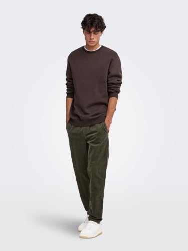 Only & Sons Herren Onsceres Crew Neck Noos, Coffee Bean, S – Ansicht 6
