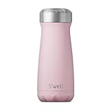 S'well Stainless Steel Traveler, 16oz, Pink Topaz, Triple Layered Vacuum Insulated Containers Keeps Drinks Cold for 24 Hours and Hot for 12, BPA Free, Easy Carrying On the Go