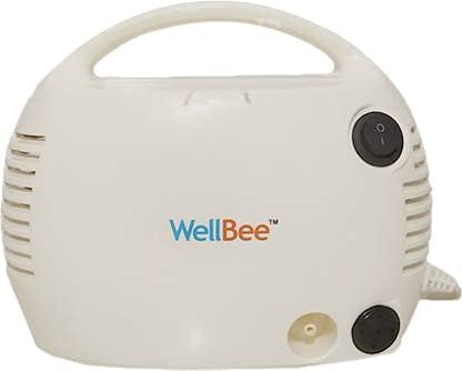 Wellbee Smart Plus Compressor Nebulizer for Adult and Child with Complete Mask Kit (Adult or Child Mask - MouthPiece - Air Tube - Medicine Jar) Two Years Warranty (Cream)