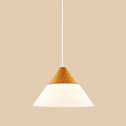 Lustre suspendu en bois noble et verre pour hôtel chic