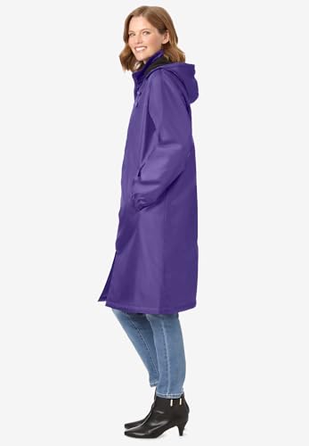 TOTES Women's Plus Size Mid-Length Raincoat3