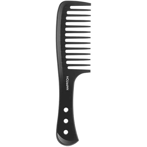 Wide Tooth Hair Comb Carbon Fiber Hair Heat Resistant & Anti-Static comb for Long Wet or Curly Hair (Wide Tooth) Cover