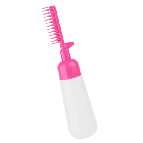 SXRQ Botella aplicadora de peine de raíz, botella de tinte para el cabello, con aplicador de aceite para el cabello, fácil de usar, para tinte de cabello, botella graduada