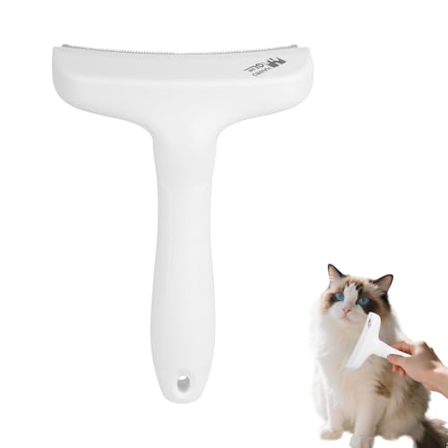 Pet Deshedding Brush - Deshedding Brushes for Undercoat, Cat Hair Brushes for Shedding, Cats Grooming Brush, for Dogs, Cat, Shedding, Short Haired Cats, Dog Comb (White)