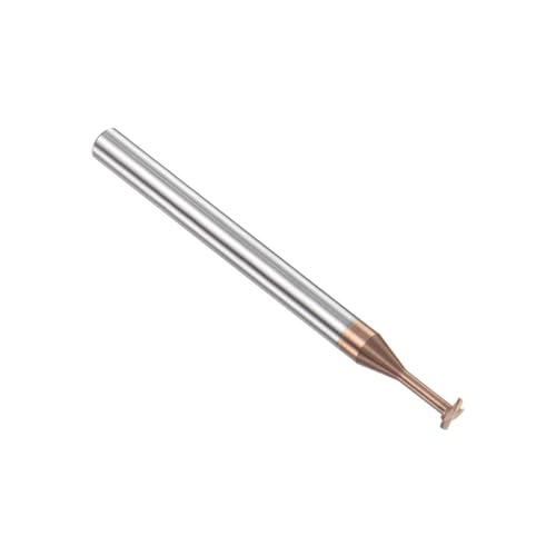 Image of HARFINGTON T Slot End Mill Milling Cutter 4mm Cutting 0.5mm Depth 4mm Shank Solid Carbide Titanium Coated 4 Flutes for Stainless Steel Alloy