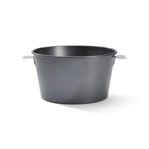 De Buyer - Moule haut à charlotte en acier antiadhésif - Diamètre 18 cm, hauteur 10 cm -, Noir
