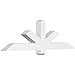 Ekena Millwork GBP060X18X0404KEN00 Kennewick Architectural Grade PVC Gable Brackets 60"W x 17 1/2"H x 4"D x 4"F, 7/12 Pitch