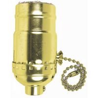 Socket Pull Chain 3 Way Brass 60411