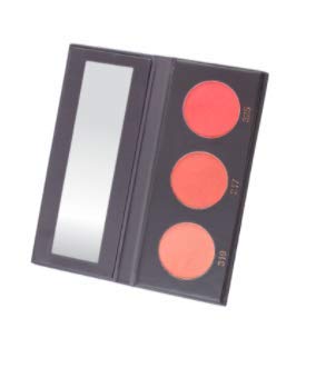 KAB Cosmetics - BlushMeUp Palette – Tricolor, Pressed-Powder Blush Palette with Compact Mirror – 3 Long-Lasting, Pink Blush Shades of Cruelty-Free Color for Warmth & Contour (Strawberry Shortcake)