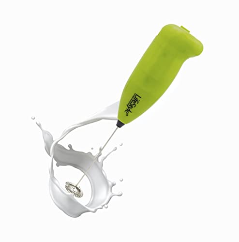 Espumador de Leche con Batidor de Acero Inoxidable / Espumador de Leche Electrico de Mano con Pilas Incluidas , Vaporizador de Leche, Espumador de Leche para Capuccino, Batidor de Leche Portatil Cover