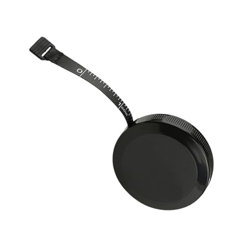 ORFOFE 黒色プラスチック外殻 ラウンドテープメジャー 柔軟ミニ巻尺 ポータブル距離測定用定規 ウエスト ヒップライン適用