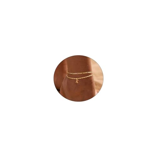 Bracelet de cheville étanche pour femme en or 14k idéal pour la plage