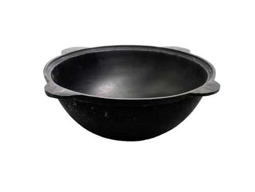 MangalGrills Cast Iron Uzbek Traditional Kazan 16L Qazan Qozon Kadai Cauldron Pilaf Plov Lagman Shorpa