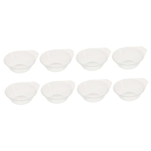 GRIRIW Camping Tableware Set 8 Compact Plastic Bowls Outdoor Soup Bowls Pp Material Safe for Food Space-saving Arc Design