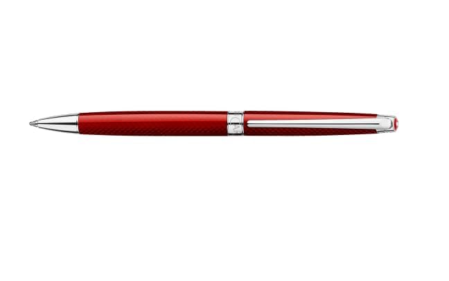 Caran dAche Leman Slim 4781 580 Ballpoint Pen in the Colour Rouge Carmin — view 3