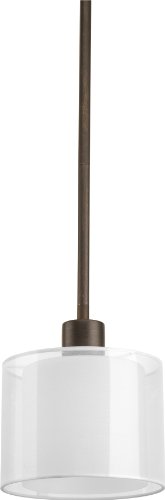 Progress Lighting P5110-20 Invite 1-Lt. Mini-Pendant with White silk mylar shade