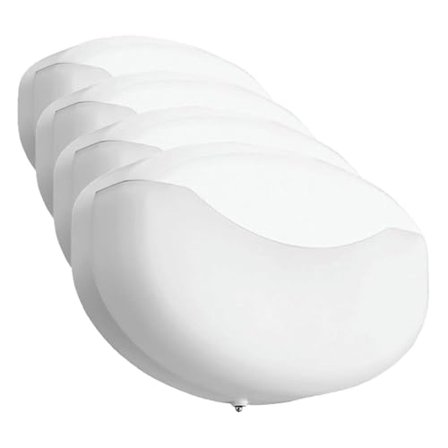 Image of Lithonia Lighting FMMCL 840 S1 M4 4000K LED Flush Mount Closet Light with Pull Chain, White, 7 inch (Pack of 4)