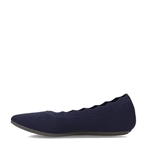Image of Skechers Womens Cleo 2.0 - Love Spell Scalloped Knit Skimmer Flats with Air-Cooled Memory Foam