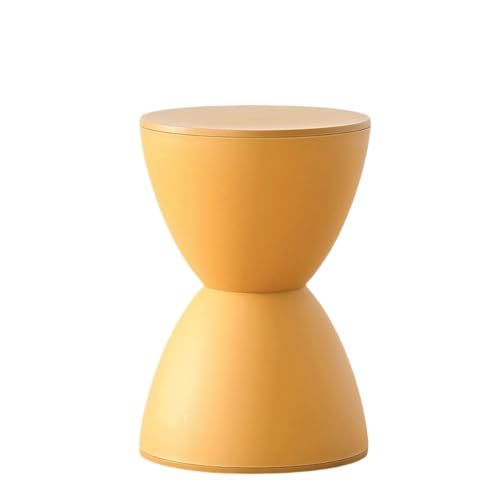 Sariny砂時計デザイン 椅子 チェア ソファスツール 足置き チェア 玄関 イス ディスプレイ サイドテーブル 靴ベンチ マルチシーン リビング 玄関 寝室用 おしゃれ (イエロー)