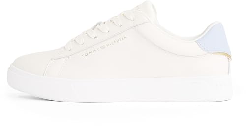 Tommy Hilfiger Damen Court Sneaker Essential Low Top, Elfenbein (Ancient White), 40