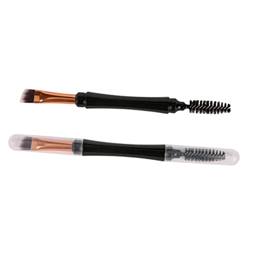 Double Head Makeup Brushes 2pcs for Eyebrows and Brow Powder