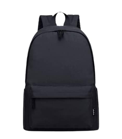 VELWORD® Medium Kids Standard Backpack Waterproof Standard Backpack, Girls & Women Stylish Trendy College, School & College Bag, (BLACK)