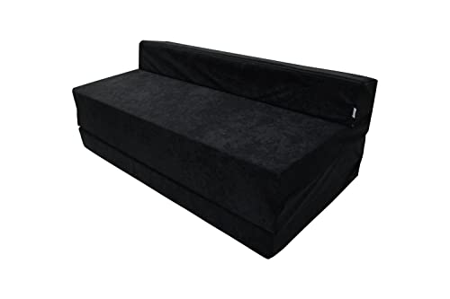 Natalia Spzoo Chauffeuse Pliable 200×120×10 cm – Matelas Pliant en Mousse, Matelas d’Appoint Compact, Fauteuil Convertible/Futon Pliable – Housse...