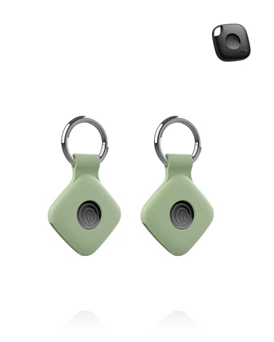 Paquete de 2 fundas de silicona para Tile Life360 Mate 2024, a prueba de golpes, compatible con señales y fácil de quitar, para localizador de ubicaci...