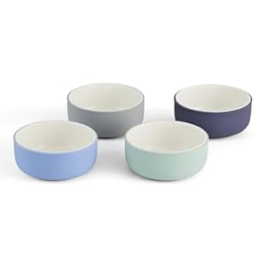 Elk and Friends Kids Porcelain Bowls with Silicone Sleeves | Suitable for Babies/Toddlers | Microwave & Dishwasher Safe | Non Slip Dinnerware | Snack Dishes | 4 Pack