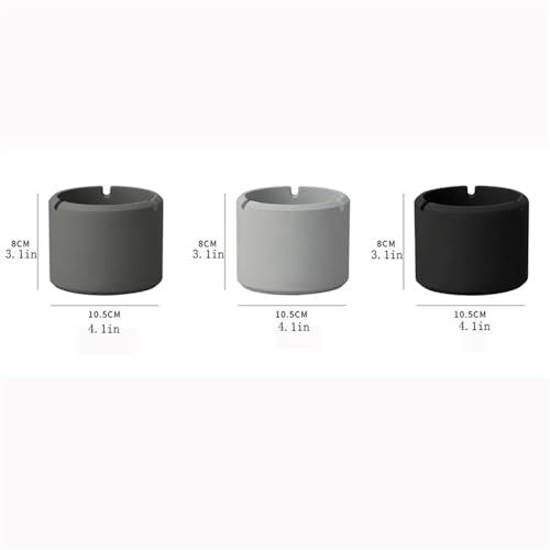 Cendrier cylindrique en ciment pour table de jardin et terrasse chic - 3