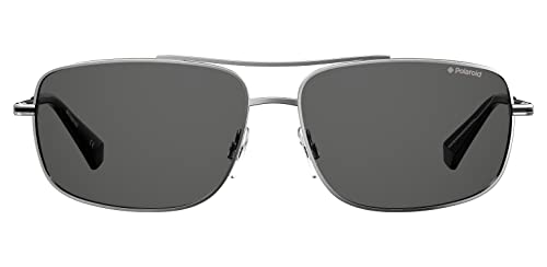 Polaroid Sunglasses Men's PLD 6107/S/X Caravan Sunglasses, Palladium/Polarized Gray, 60mm,14mm3