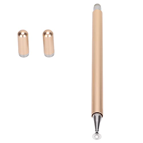 Wedinard Tablet Accessories, Accurate Control Stylus Pens 2 in 1 Appropriate Size Fibre Tip High Durability for Notebook Tablet for Mobile Phone(Gold)
