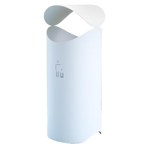 GOCHUSX Commercial Trash Can, Stainless Steel Indoor Outdoor Trash Can, Weather Outdoor Garbage Can for Home, Office, Restaurant Elevator Entrance(White)