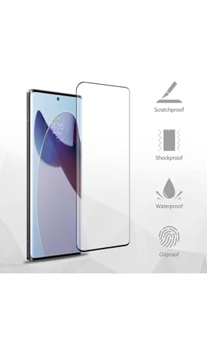 Image of Premium Curved FULL GLUE Tempered Glass for Moto Edge 40 Neo Advanced Border Less Full Screen Coverage FULL GLUE Screen Protector Guard