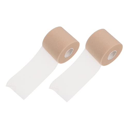 KOMBIUDA 4 Rolls Sports Foam Underwrap Self Tape Atheltic Tape Tape Ankle Sprains Tape Self- Athletic Wrist Tape Sport Tape Khaki Sponge